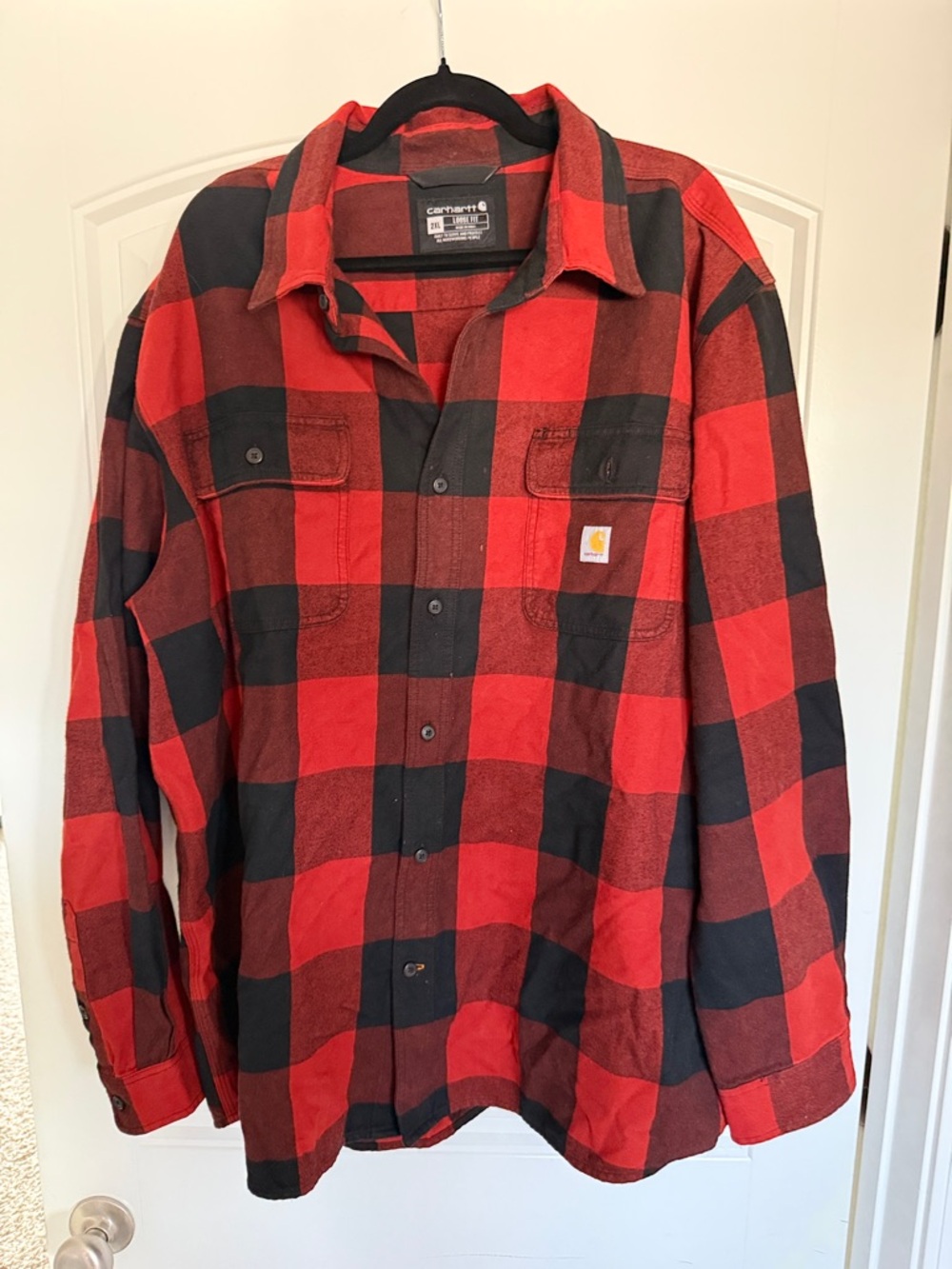 Carhartt Red and Black Buffalo Plaid shirt Jacket